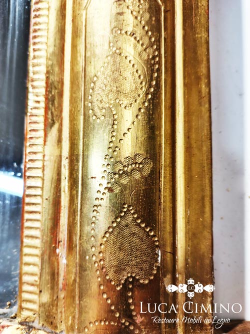 Il Restauro Specchiera Dorata Antica Genova