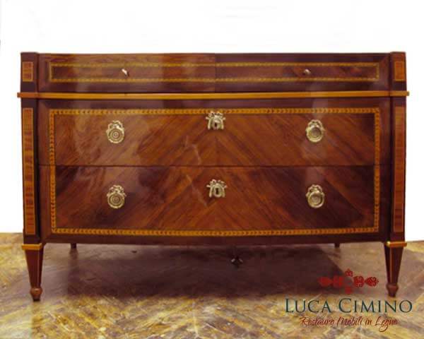 Patina Mobili Antichi Genova Restauro Cassettone Antico Luigi Xvi 01 
