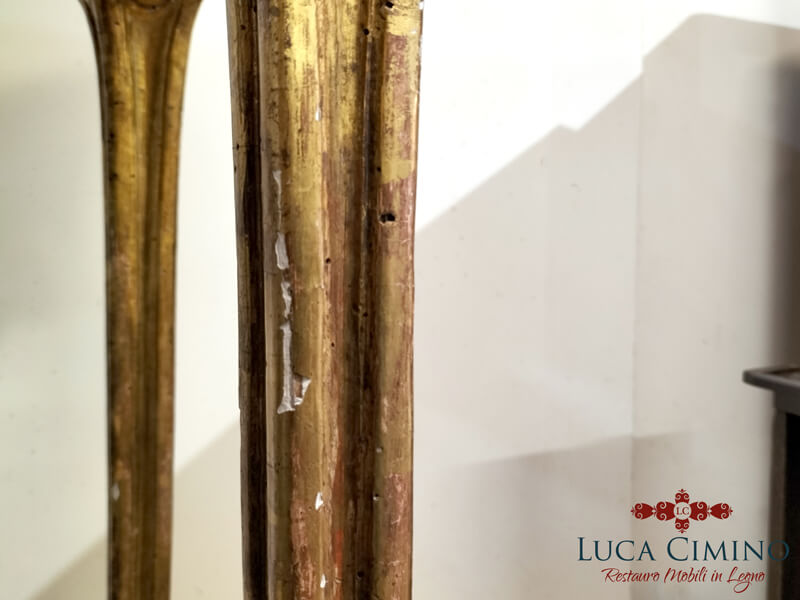Restauro Consolle Dorata In Stile Luigi Xvi 05