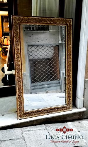 Restauro specchiera Antica Genova finito