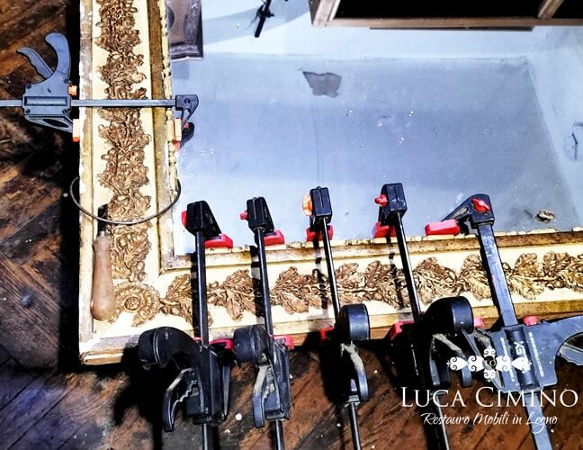 Restauro Specchiera Antica Genova Puntelli Cornici