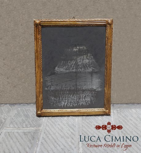 Specchiera antica Genova restaurata