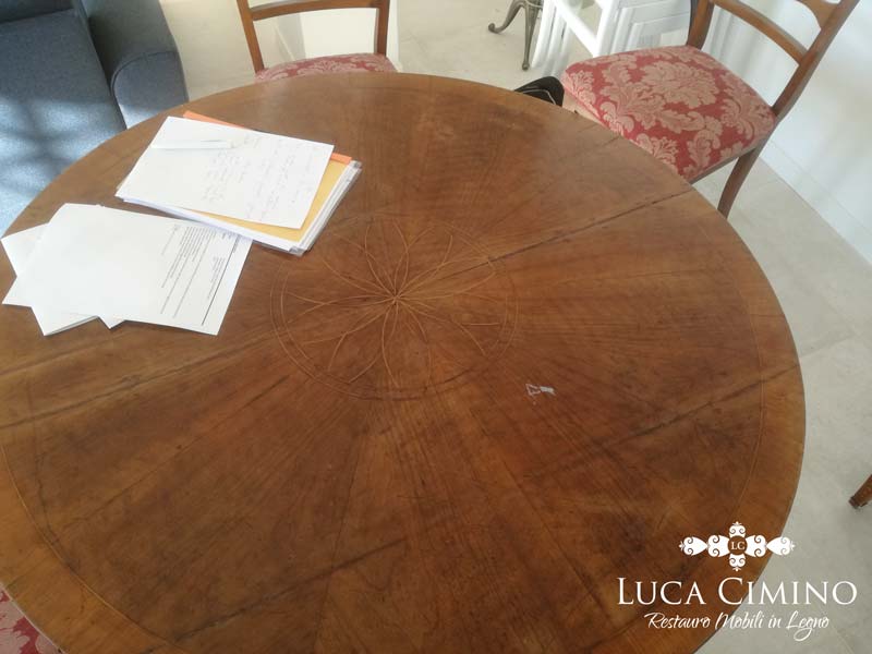 Lucidatura tavolo in stile impero luca cimino restauri Lucidare il legno
