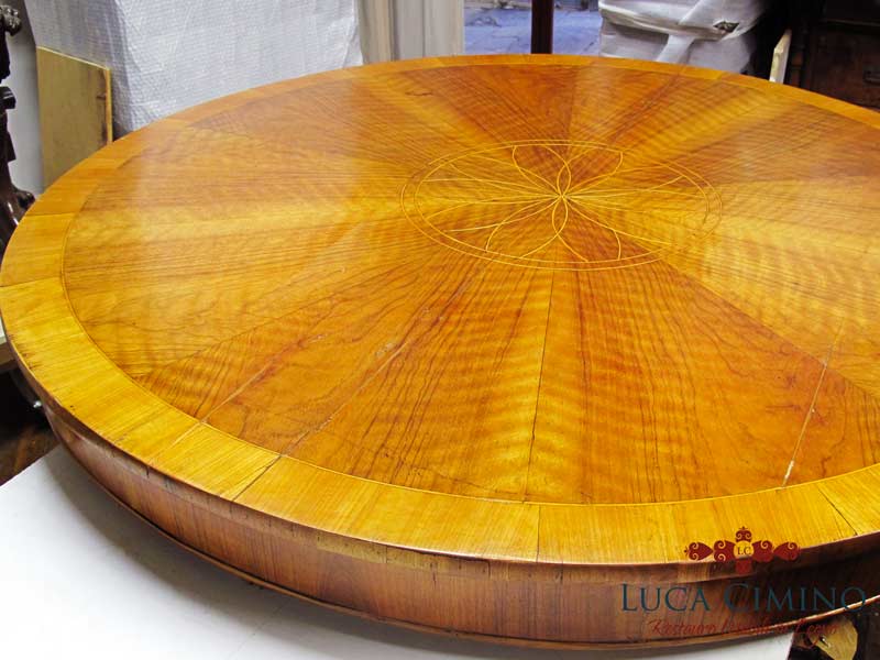 Lucidatura Tavolo Stile Impero 06