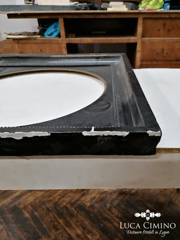 Restauro Cornice Antica Di Un Quadro Dell Ottocento 02