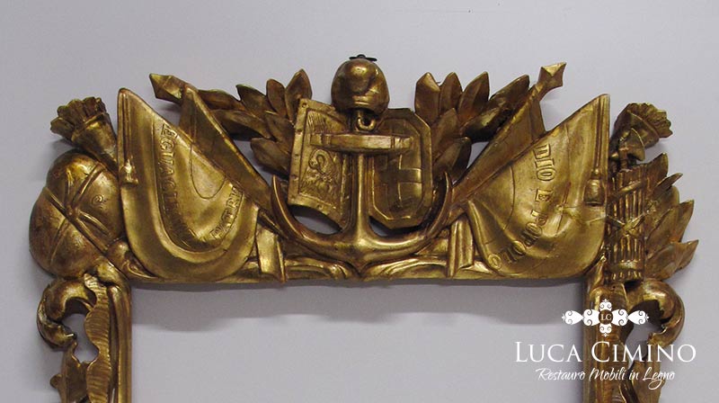 Restauro cornice antica dell'ottocento