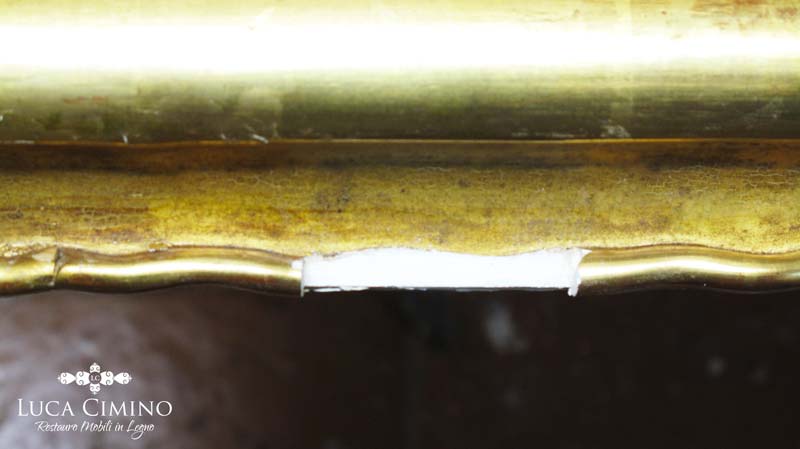 Restauro Di Una Cornice Dorata Ottocentesca 01