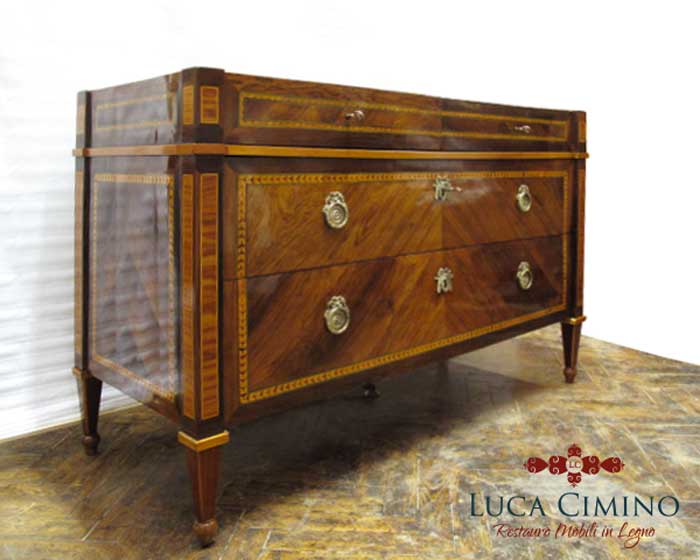 Restauro Cassettone Antico Luigi Xvi 02