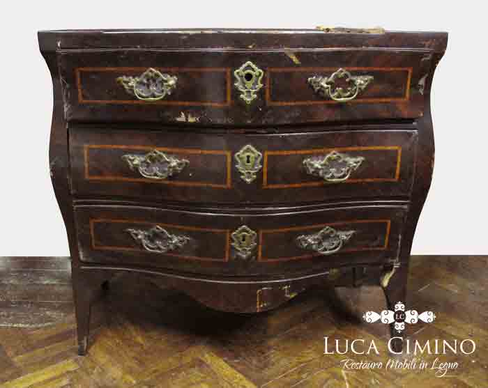 Restauro Cassettone Siciliano In Stile Luigi Xv 01