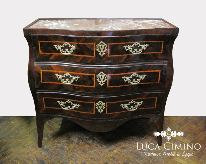 Restauro Cassettone Siciliano In Stile Luigi Xv 02