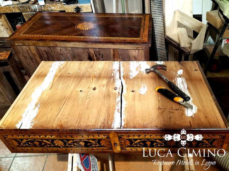 Restauro Commode In Stile Neoclassico Lombardo 02