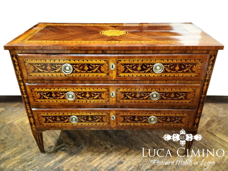 Restauro Commode In Stile Neoclassico Lombardo 08