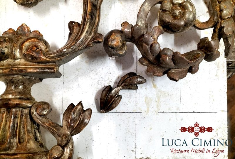 Restauro Specchiera Antica Luigi Xvi Laminata In Argento 02