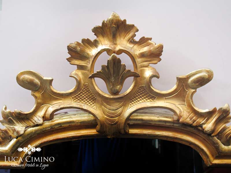 Restauro Specchiera Antica Stile Luigi Xvi Genova 08