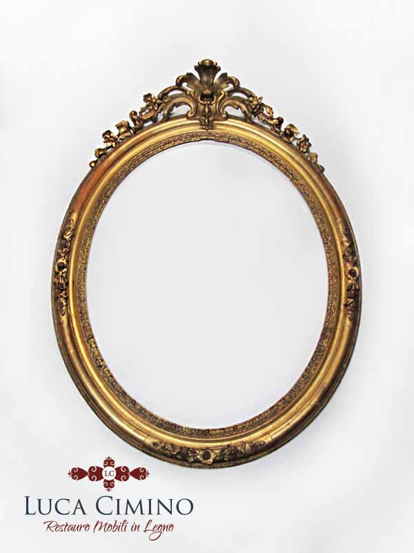 Restauro di una specchiera antica in stile Napoleone III Restauro di una specchiera antica in stile Napoleone III