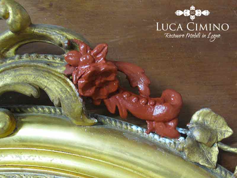 Restauro Specchiera Antica Stile Napoleone Iii 7