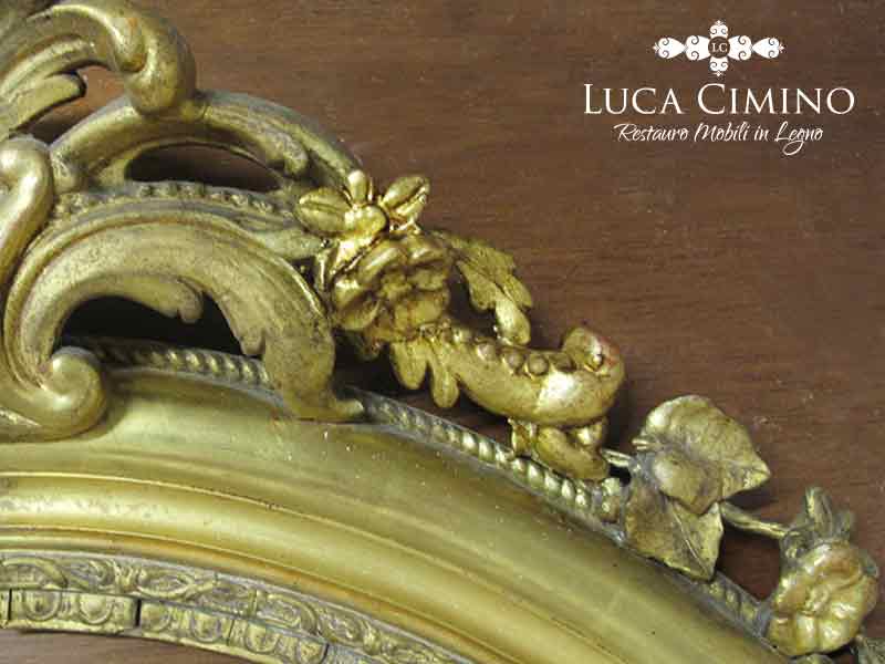 Restauro Specchiera Antica Stile Napoleone Iii 8
