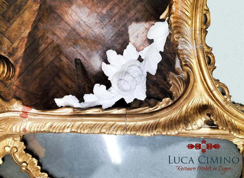 Restauro Specchiera Luigi Xvi Genova Ricostruzione Parti Mancanti 05