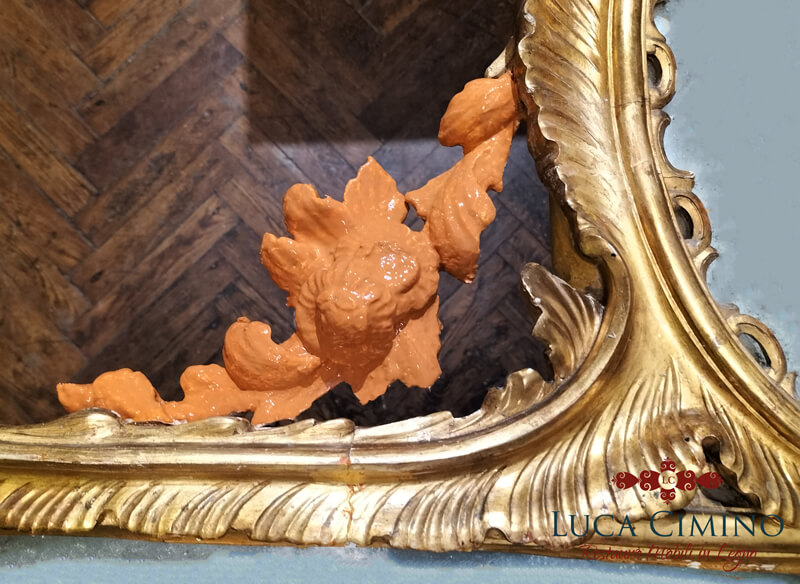Restauro Specchiera Luigi Xvi Genova Ricostruzione Parti Mancanti 06