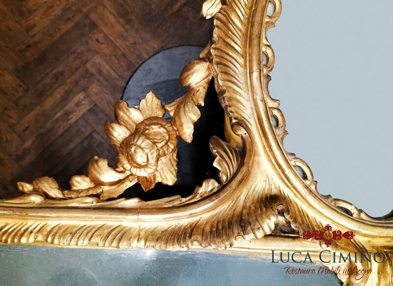 Restauro Specchiera Luigi Xvi Genova Ricostruzione Parti Mancanti 07