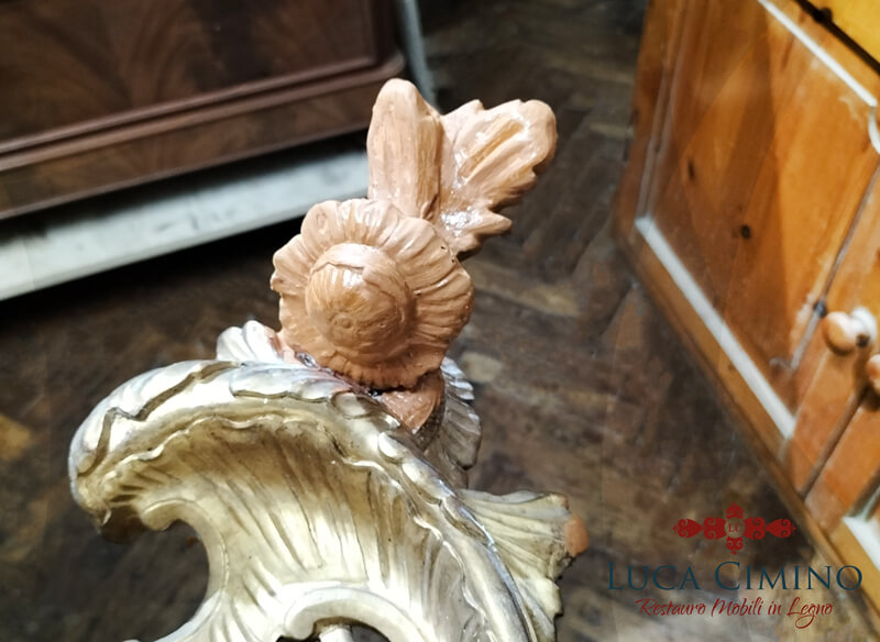 Restauro Specchiera Luigi Xvi Genova Ricostruzione Parti Mancanti 11