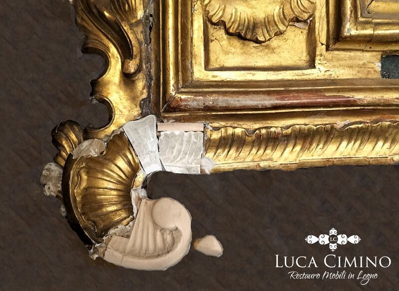 Restauro Specchiera Luigi Xvi Genova Ricostruzione Parti Mancanti 13
