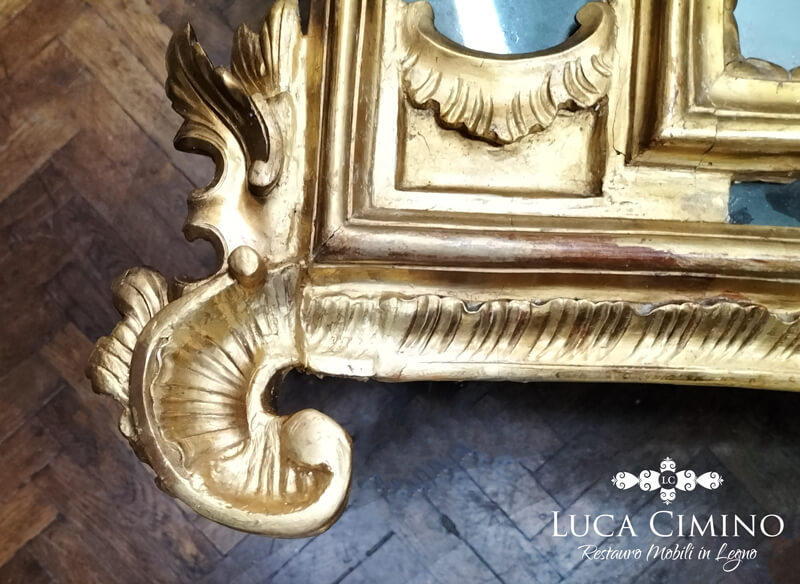 Restauro Specchiera Luigi Xvi Genova Ricostruzione Parti Mancanti 15
