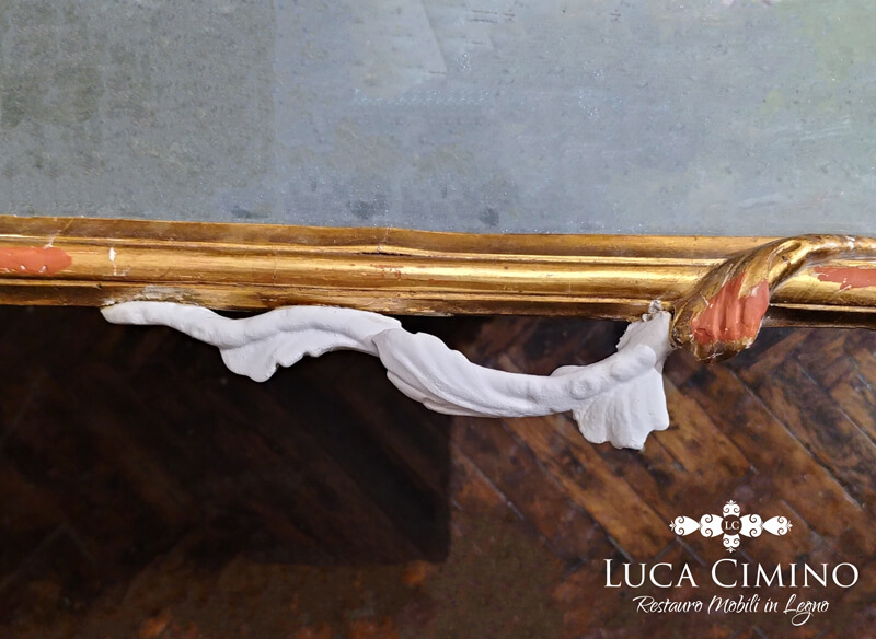 Restauro Specchiera Luigi Xvi Genova Ricostruzione Parti Mancanti 17