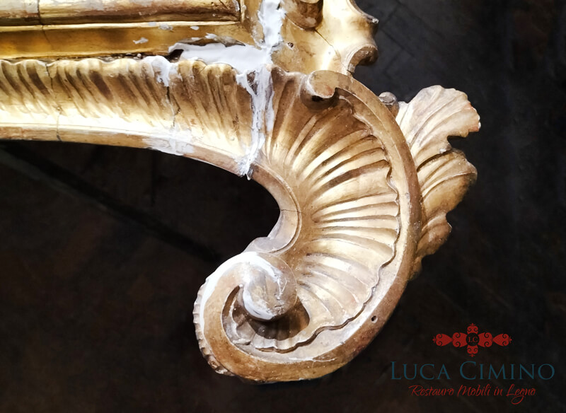 Restauro Specchiera Luigi Xvi Genova Ricostruzione Parti Mancanti 20