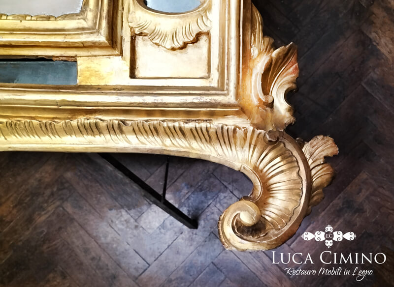 Restauro Specchiera Luigi Xvi Genova Ricostruzione Parti Mancanti 21