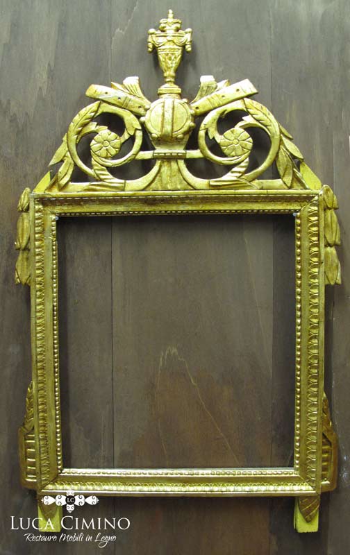 Specchio Sole Argentato In Stile Barocco Luigi XVI – Finto Vintage, Resina, Diametro 42 Cm