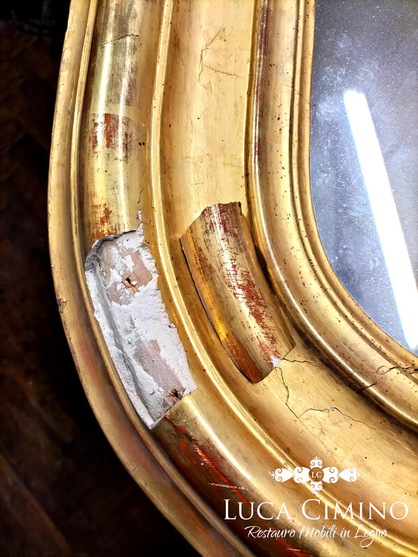 Specchiera Dorata Del Settecento Restaurata Con Grande Impegno 02