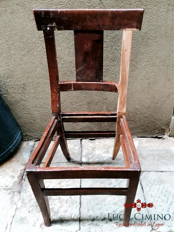Restauro Sedia Genova Ricostruzione Di Una Gamba Mancante 04