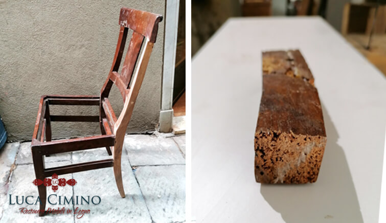 Restauro Sedia Genova: Ricostruzione di una Gamba Mancante Restauro Sedia Genova: Ricostruzione di una Gamba Mancante