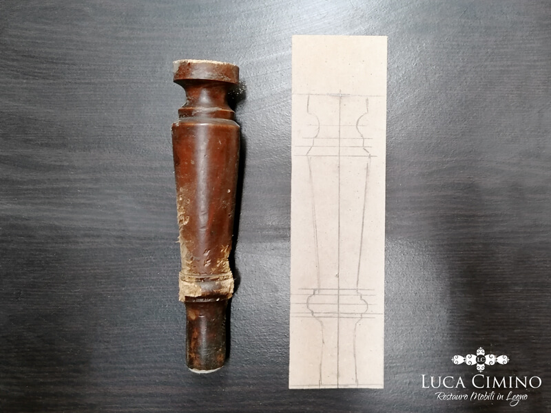 Ricostruzione Gamba Di Una Poltrona Luigi Filippo 02