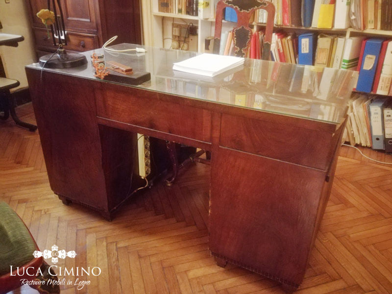 Scrivania In Radica Di Noce Restaurata Il Regalo Perfetto 02